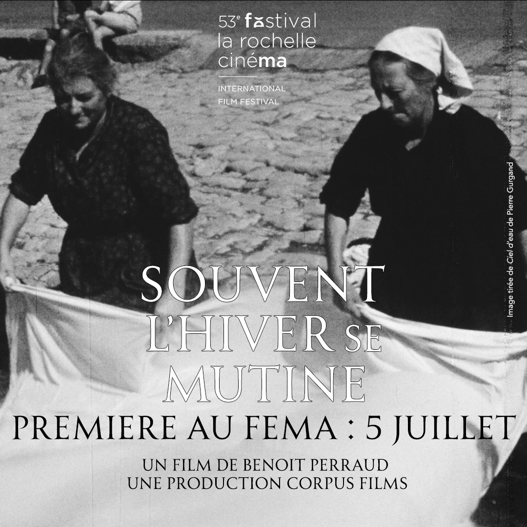 L’équipe de Corpus films est heureuse de vous informer de la première mondiale de Souvent l’hiver se mutine de Benoit Perraud au Festival la Rochelle Cinéma le samedi 5 juillet à 10h au CGR Dragon de la Rochelle.
 
Le film sera suivi d’une discussion avec le réalisateur.

"À travers un trésor d’archives rares, le film nous immerge dans la vie paysanne du Poitou au xxe siècle : ses gestes, ses luttes, ses rituels. Les voix de celles et ceux qui ont façonné cette terre s’élèvent en chants, dévoilant une mémoire vive :celle d’une communauté dominée mais résistante, qui construisait un patrimoine culturel unique. Sous nos yeux, un monde disparu reprend vie."

Plus d'informations : 
https://festival-larochelle.org/film/souvent-lhiver-se-mutine/
https://souventlhiversemutine.com/

@perraud.benoit @luco_obruneti @bottoismarie @antonin_dalmasso @festivallarochellecinema @peripherie_ @region_nouvelle_aquitaine @alca_naquitaine @departement17 @sacem @odilemendezbonito @thais_pom @far.asso @upcpmetive @cinemathequenouvelleaquitaine