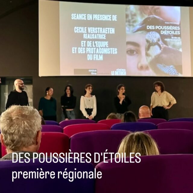 Avant-première à Poitiers du beau et doux film « Des poussières d’étoiles » de @cecile.verstraeten — une réflexion sensible sur la cohabitation entre humains et non-humains.
Salle presque comble, en présence d’une partie de l’équipe et des protagonistes, suivie d’un très chouette échange avec le public.

Merci au @cinema_le_dietrich 

@tv7_sudouest 
@le_cnc 
@region_nouvelle_aquitaine 
Procirep
Angoa
Les yeux d'IZO